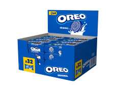 Kakaviniai sausainiai OREO su vanilės skonio įdaru, 44 g x 32 vnt dėžė - 0,49 vnt